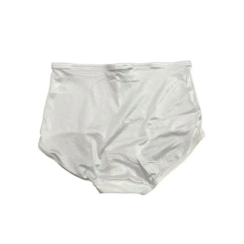 Vintage Sears Shiny White Granny Panty Style 49596 3XL Set of 4